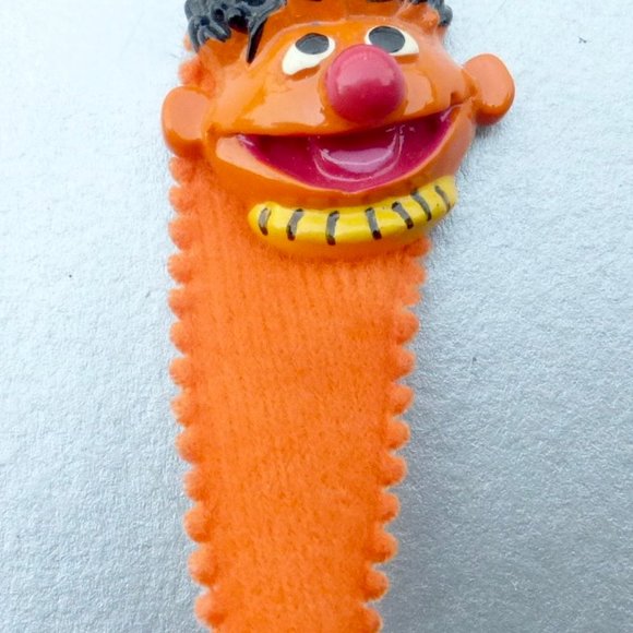 Ernie Sesame Street Hair Clips Orange Rare Fabric main image 4